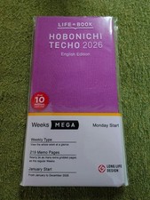 Hobonichi Techo 2026 English Edition Weeks MEGA Colors/Purple Blue January Start