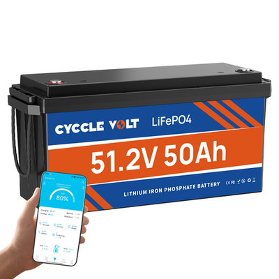LiFePO4 48V 50Ah Lithium Battery BMS 15000+ Deep Cycles For Solar RV Off-grid