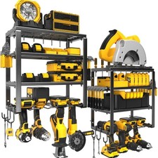 Power Tool Organizer Wall Mount, Heavy Duty 420LB with 8-Slot Drill Holder
