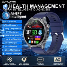 Health Smart Watch ECG PPG Body Fat BP SpO2 Call – Men Women