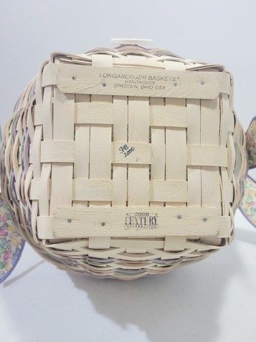 2000 Longaberger Century Celebration White Easter Basket 11-Pc Set - Picture 8 of 8