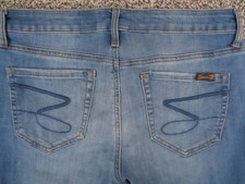 Seven7 Bermuda Shorts Womens 8 Blue Weekend Bermuda Stretch Denim Casual 31x9