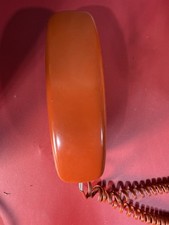 Vintage 1970s Bell Orange Trimline Push Button Telephone RARE tested