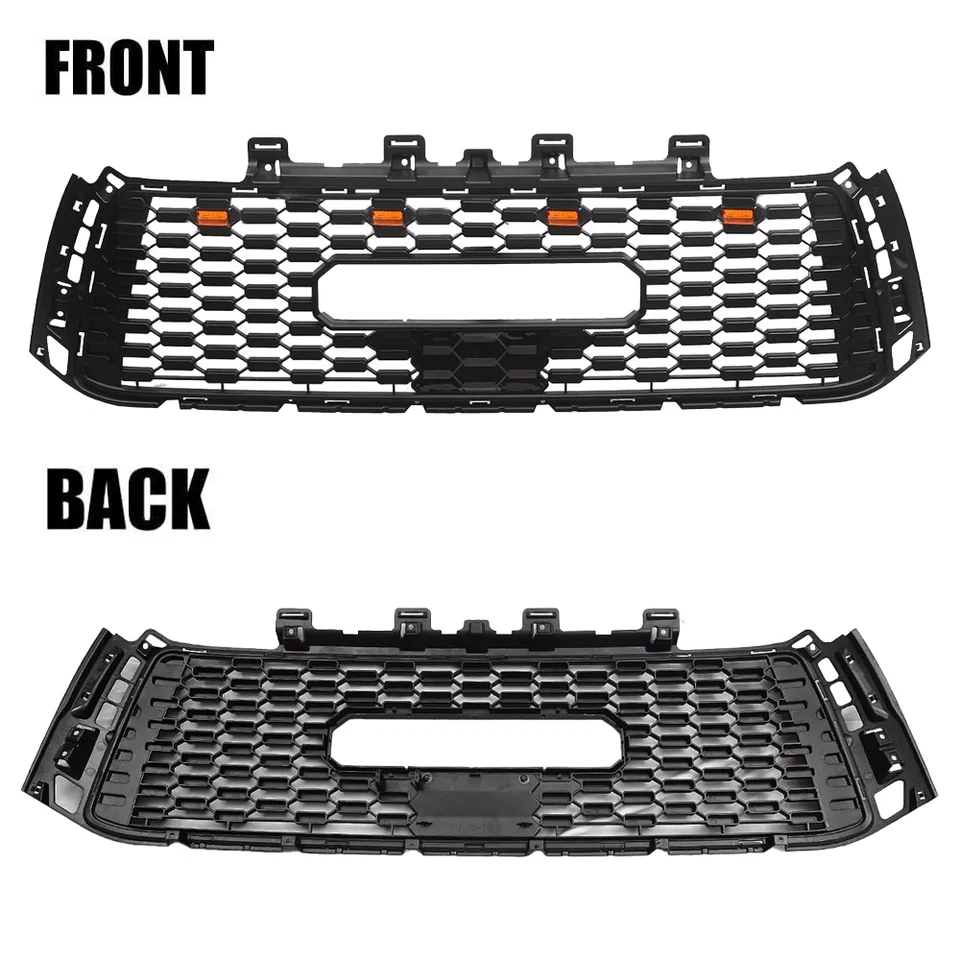 Parrilla delantera estilo Toyota Tundra TRD 2010-2013 con luces LED y letras Foto 2 de 4