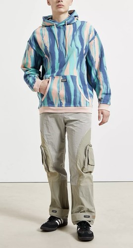 Neu ohne Etikett Adidas Originals UO R.Y.V. Hoodie Pullover In Vapor Pink Multi Größe XL - Bild 3 von 11