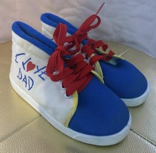 VTG Huggies Child  s Tennis Shoes Size 7 Promo  I Love Mom / I Love Dad  Kleenex
