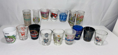 16 Florida Shot Glasses NASA Disney Orlando Key West & More