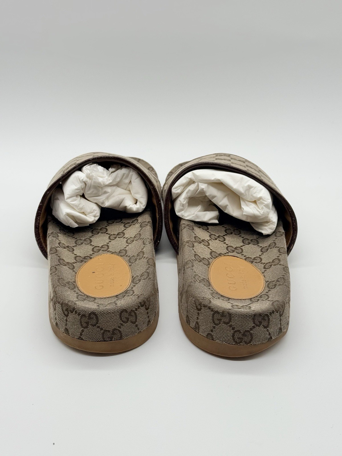 Size 13 - Gucci Interlocking GG Monogram Slides S… - image 5