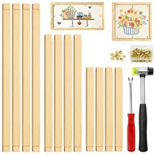 RTNSHUC 12PCS Needlepoint Stretcher Bars - 3 Sizes 7.87", 11.81", 15.75" 