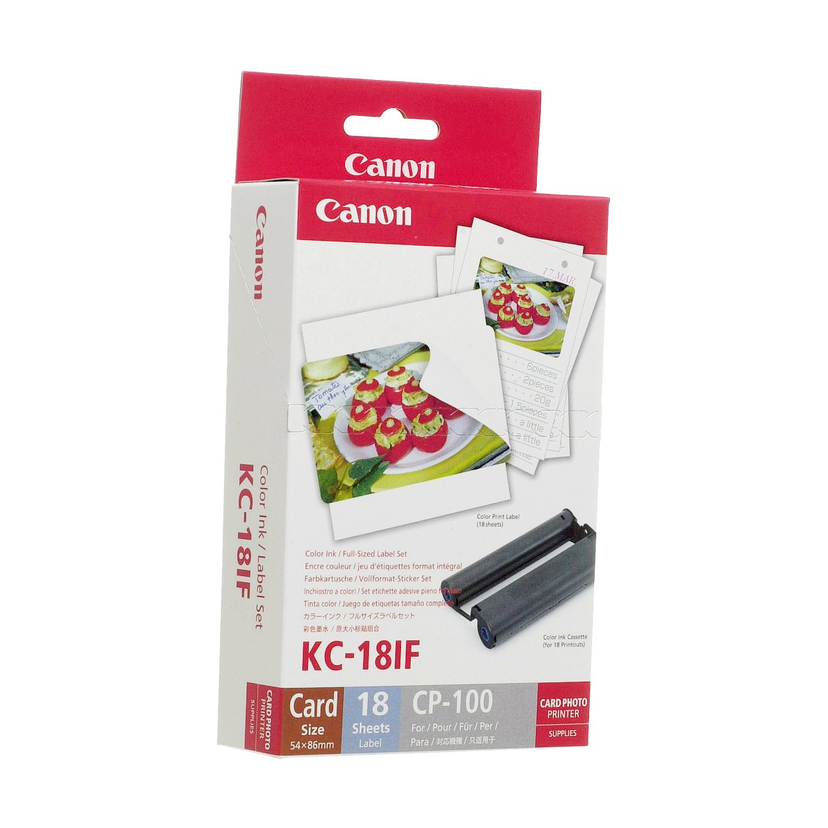 Canon Color InkLabel Set KC-18IF Full Sized Label Set for CP Printers 7190₽