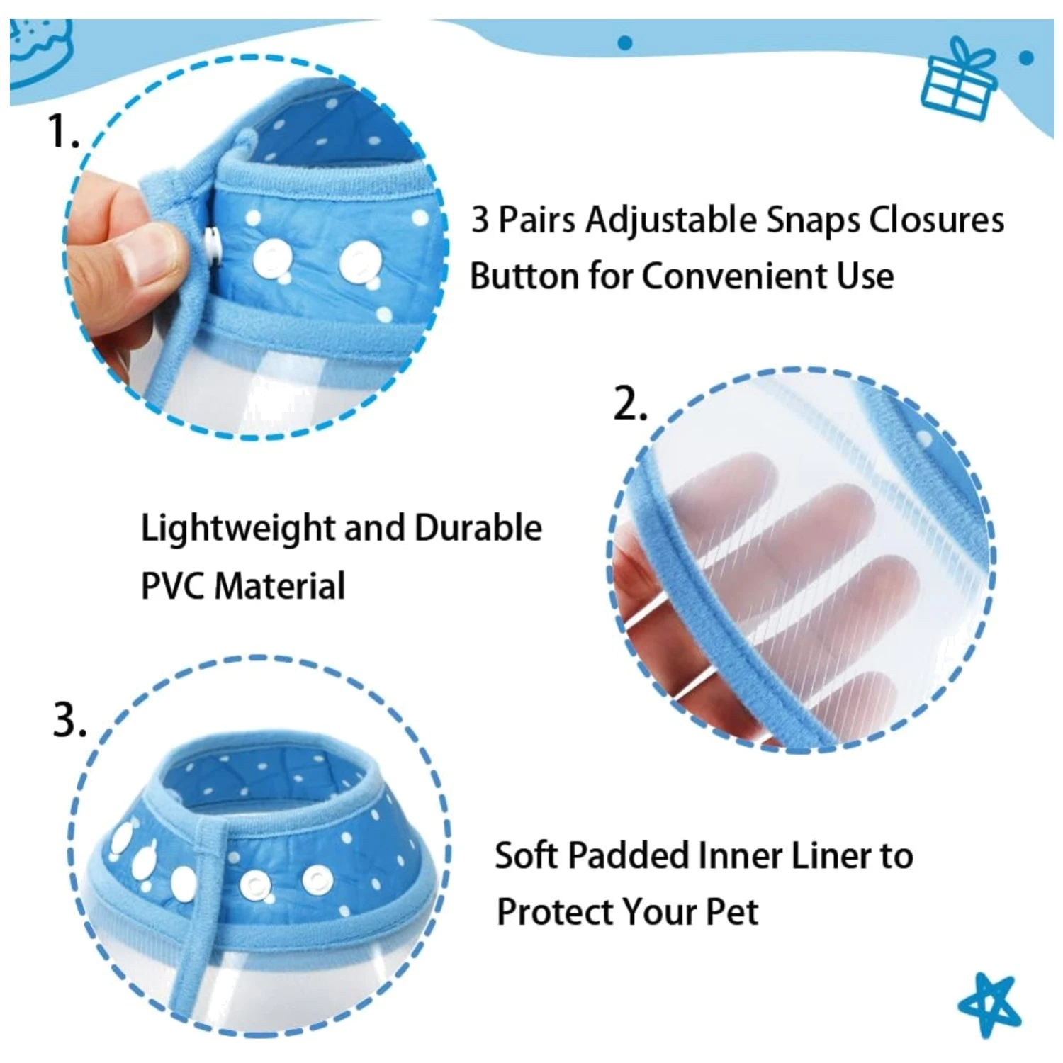 Recovery Elizabethan Collar for Small Pets