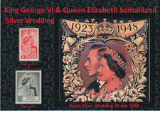 KGVI 1948 NICE DISPLAY OF SOMALILAND ROYAL SILVER WEDDING MINT MM#1