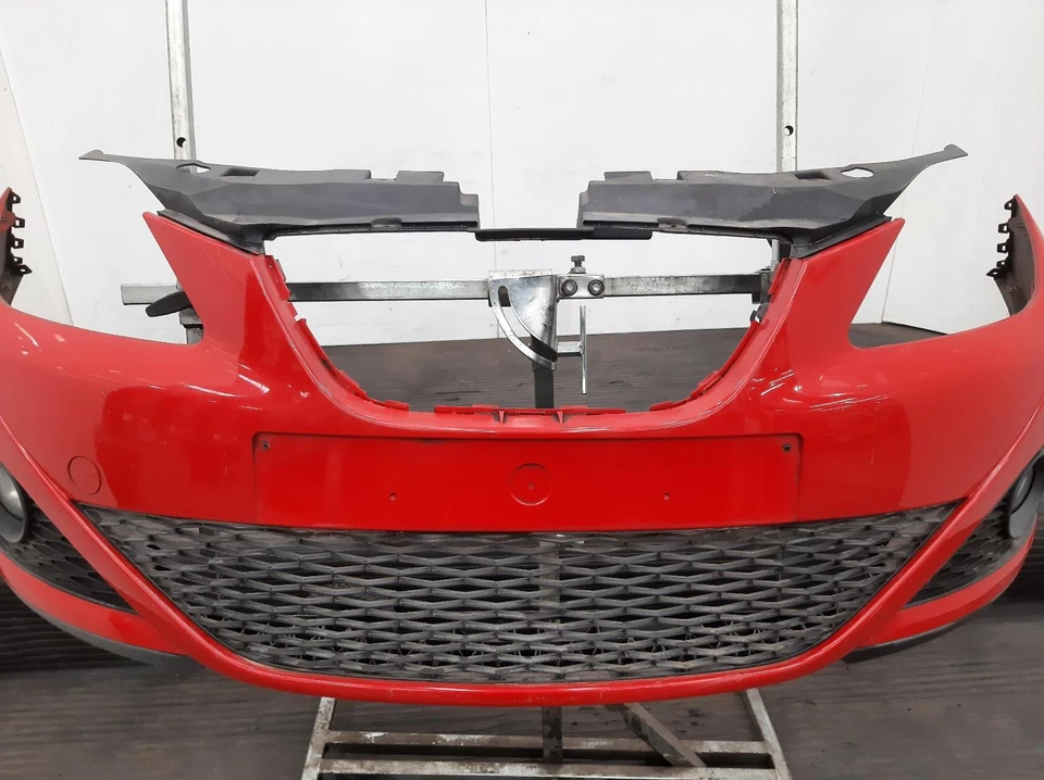 2011 SEAT IBIZA Mk4 (6J) 1st Facelift 3 Door Hatchback Red Painted Front Bumper - Image 3 of 4