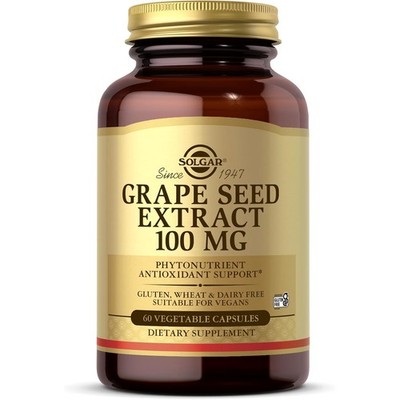 Solgar, Grape Seed Extract 100mg,Phytonutrient Antioxidant Support,60Veg Caps