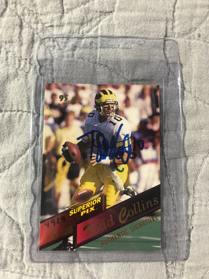 1995 -Todd Collins- /5000 Superior PIX Autograph/Signed/Auto Rookie Card #27