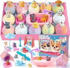 Bath Bombs for Kids with Surprise Inside for Girls Boys, 12 Pack Kids Bath Bombs