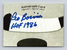 Leo Boivin Authentic Autographed Signed Hockey Legends Signature Card