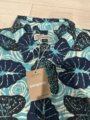 NWT Patagonia Pataloha Hawaiian Shirt Mens XL Subtidal Blue | eBay