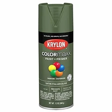 12 oz Krylon K05566007 Italian Olive COLORmaxx Paint & Primer Spray Paint, Satin