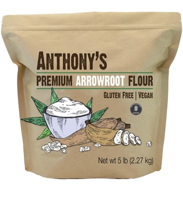 Anthony's Arrowroot Flour, 5 lb, Batch Tested and Gluten Free, Non GMO