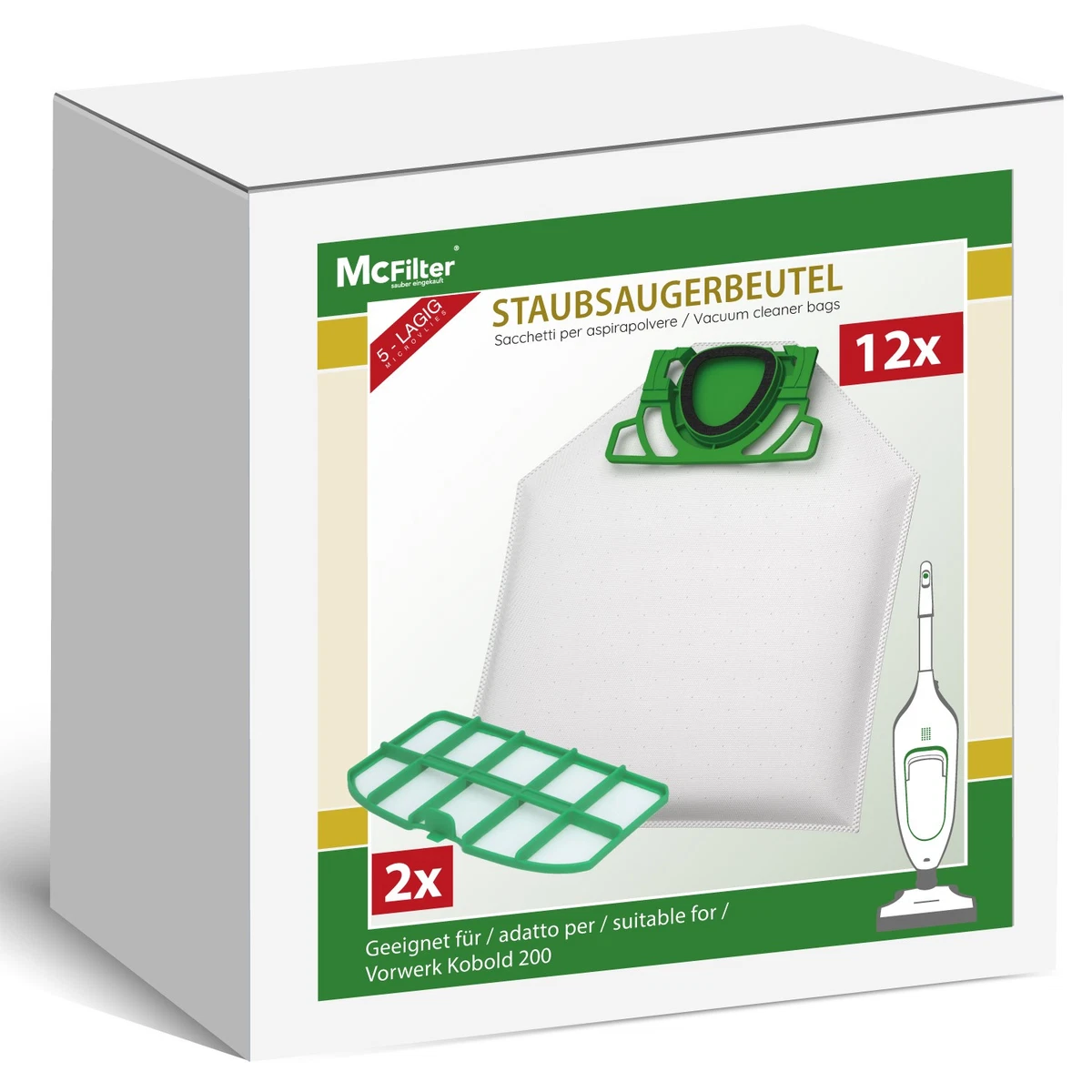 Vorwerk Sacchetto per aspirapolvere Kobold VK 200 220