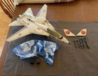1983 HASBRO GI JOE SKYSTRIKER COMBAT JET VEHICLE w/ PARACHUTES WORKS WHITE NM