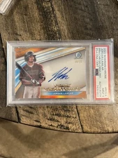 2022 Bowman Chrome - Prime Chrome Signatures Jordan Lawlar #PCS-JL Orange...