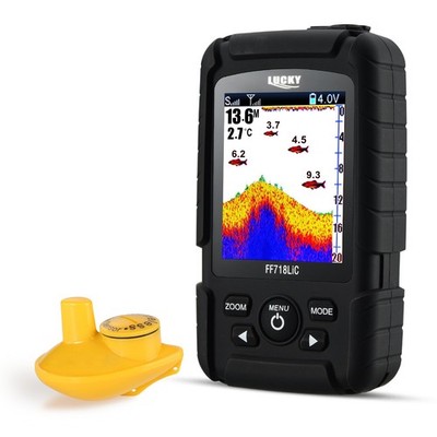 Fish Finder Portable Handheld Waterproof Wireless Color LCD Black Ice Sea Bank