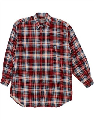 ROCKY Herren Flanellhemd XS rot kariert Baumwolle CA06