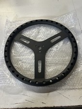 15 Inch Edge Aluminum Steering Wheel Black Flat 3-bolt Lightweight Racing Wheel