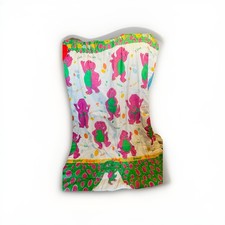 Vintage 1990s Barney the Dinosaur twin size comforter And Sheet Set