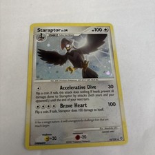 Heavily Played Staraptor - 16/130 - Holo Rare Pokemon Diamond & Pearl