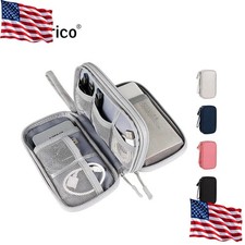Cable Organizer Bag Waterproof Nylon Travel Case for Cords USB Chargers