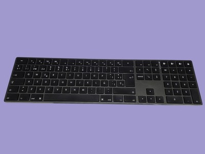   JOYACCESS Kabellose Bluetooth Tastatur   QWERTY ES, Grau, mit Ziffernblock  