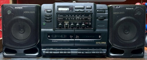 VINTAGE 1994 SONY BOOMBOX ~ Model CFD-550. Works But See Description For Details - Picture 2 of 10