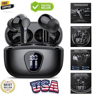 Wireless Earbuds, Bluetooth 5.4 Headphones HiFi Stereo, Bluetooth Earbuds wit...