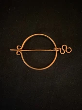 Copper Viking Retro Brooch Penannular Pin Badge Brooch Scarf Clasp Cloak Pin