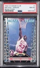 1992 TOPPS STADIUM CLUB BEAM TEAM #1 MICHAEL JORDAN PSA 8