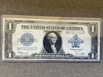 1923 $1 Dollar Silver Certificate Blue Seal Large Size Note VF SNG 35