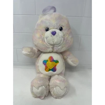 Care Bears True Heart Bear Pastel Rainbow 12" Plush Carlton Cards AGC Inc - Image 1 of 4