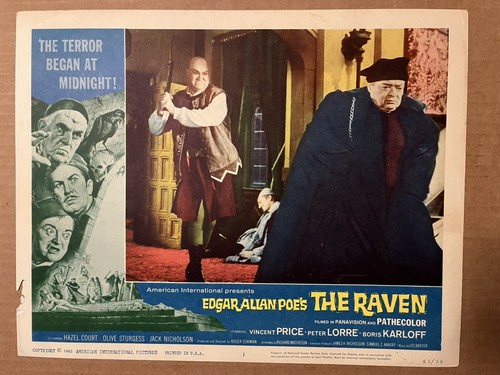 The Raven Original Movie Lobby Card #1 1963 Vincent Price & Peter Lorre ...