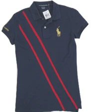 NEW Polo Ralph Lauren Womens Sash Stripe Polo Shirt!  3 Colors  Big Gold Pony