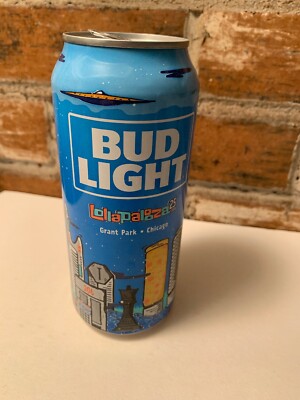 Empty Bud Light Lollapalooza Beer Can Budweiser Chicago 25 Anniversary