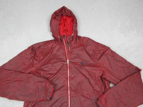 Abercrombie & Fitch Jacket Womens Large Red Lightweight Hooded Outdoors Ladies - Picture 3 of 10