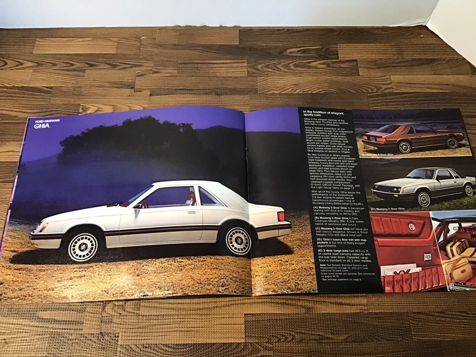 Ford Mustang y Cobra 1980 20 páginas original auto venta folleto catálogo Foto 4 de 4