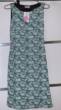 Ladies blue print sleeveless dress size s/m Summer Formal Work