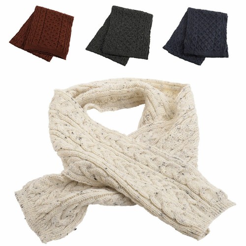 Para hombres Mujeres Cálido 100% Lana Lana de Cordero Naran Bufanda Crema Hecha en el Unido | eBay