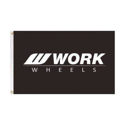 large banner flag 3x5ft [WORK WHEELS]garage room decora 16686 | eBay