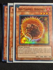 Yugioh - 3x Neo Flamvell Hedgehog HA04-EN032 1st Edition Super Rare NM