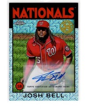 Josh Bell Auto 2021 Topps Chrome Silver Pack Auto Mojo Refractor #/50 Padres